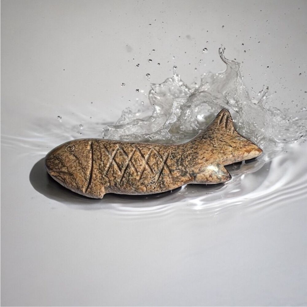 Jasper Mini‎ Fish Carving Sculpture